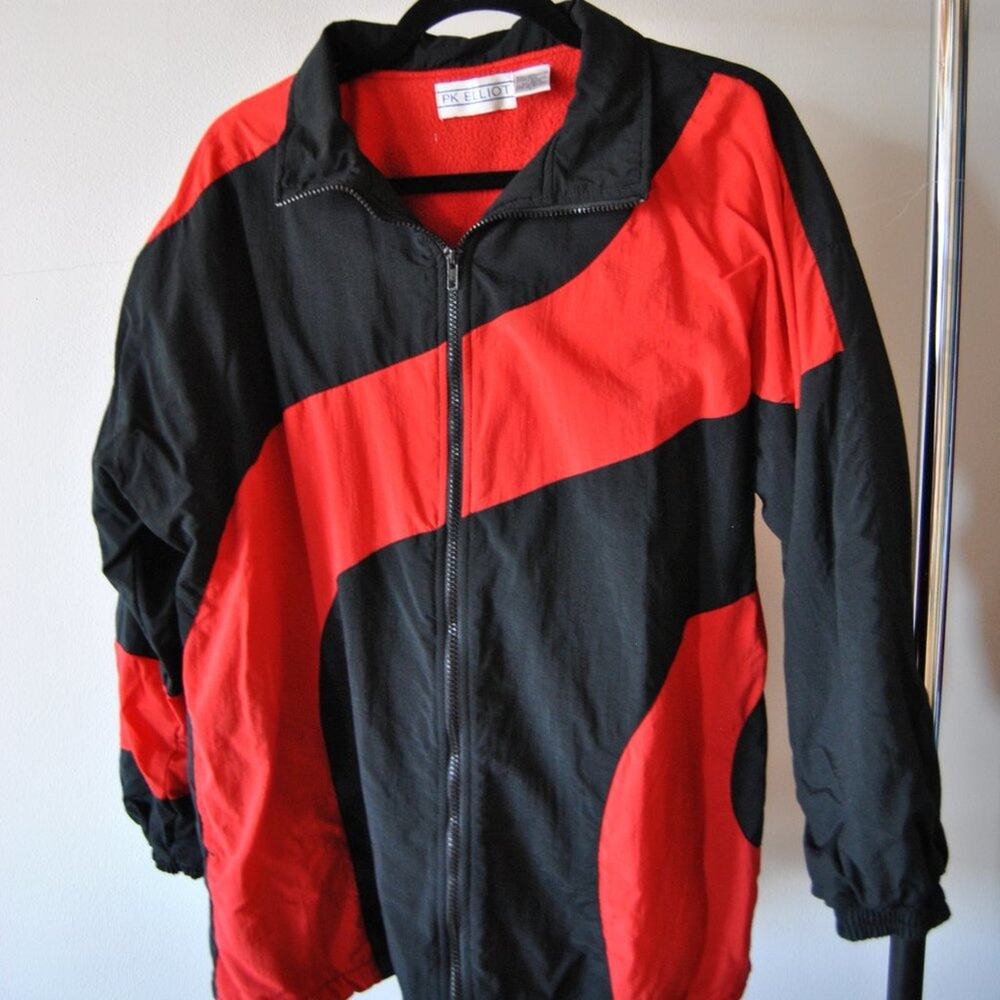 PK Elliot Red & Black Vintage Winter Jacket Large